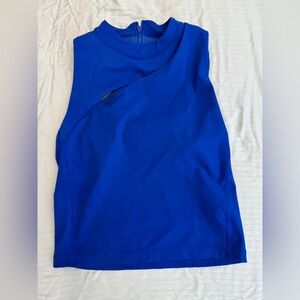 Sweaty Betty Cobalt Blue Sleeveless Athletic Tank with cut out detail